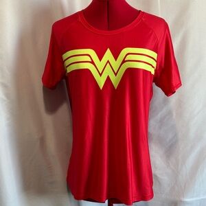 Under Armour Red Short Sleeve Tee with Yellow Chest Logo